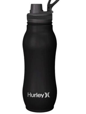 Hurley Black Hourglass Sports Water Bottle